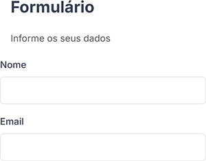 Imagem ilustrativa de como o formulário aparecem para o cliente